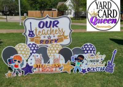 Yard Sign Rentals Celebrate Teachers Farmersville TX