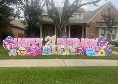 Big Happy Birthday Yard Sign McKinney TX