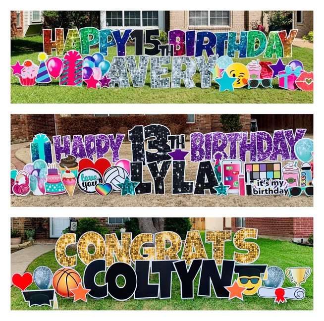 Yard Sign Rental Near Me Big Happy Birthday Yard Sign Rentals