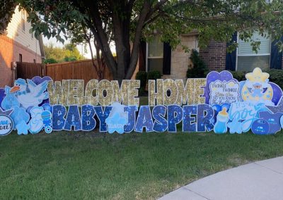 Birth Announcement Yard Sign Baby Boy McKinney, TX