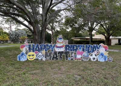 Fun Happy Birthday Yard Sign Rental Company St. Petersburg, Florida