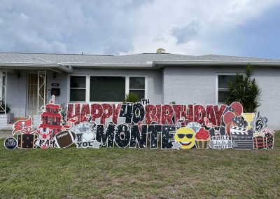 Happy 40th Birthday Yard Sign Rental St. Petersburg, FL