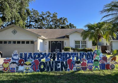 Happy 4th Birthday Yard Sign Rental St. Petersburg, FL