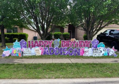 Happy Birthday Yard Sign Rental Plano Texas