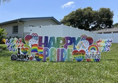Pride sign rental St. Petersburg, Florida