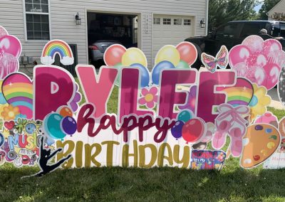 Big Happy 6th Birthday Yard Sign Rental Fort Washington Maryland