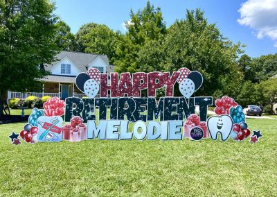 Happy Retirement Yard Sign Rental Oak Ridge North Carolina
