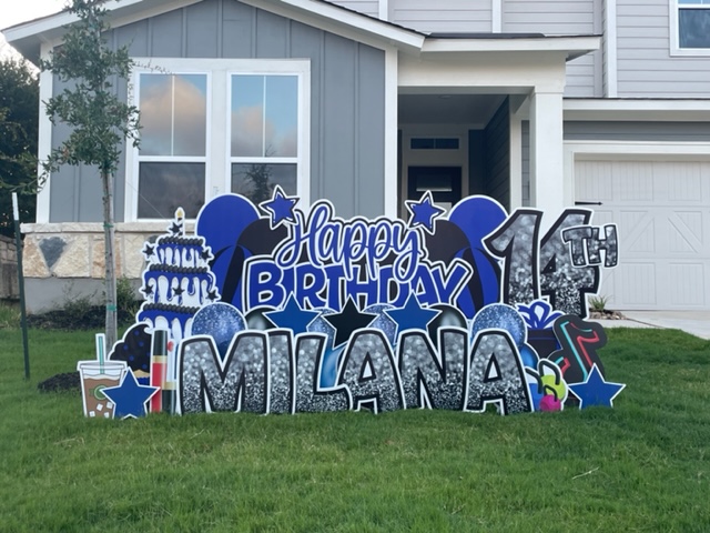 Big Happy Birthday Lawn Sign Rental Converse Texas