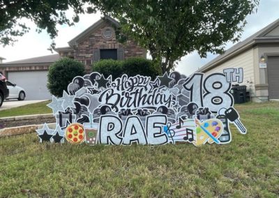 Happy 18th Birthday Yard Sign Rental Converse Texas
