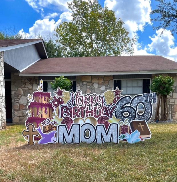 Happy 60th Birthday Yard Sign Rental Near Me