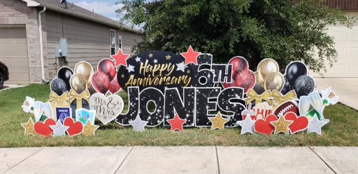 Happy Anniversary Yard Sign Rental Converse TX