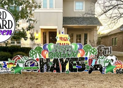 Big Happy Birthday Lawn Sign Rental Company San Antonio