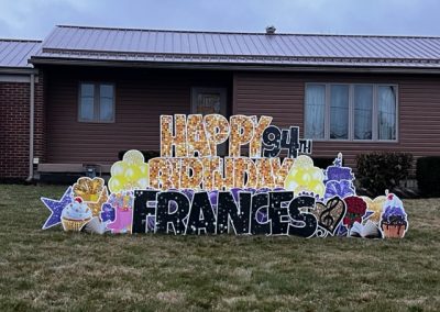 Big Happy Birthday Yard Sign Rental Jefferson Pennsylvania