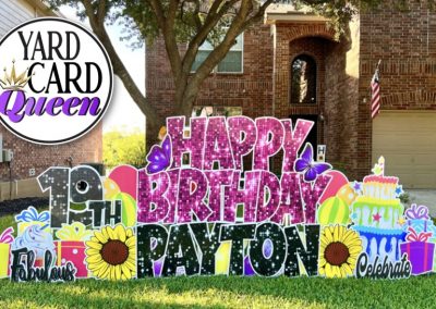 Fun Happy Birthday Yard Sign Rental San Antonio