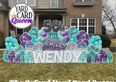 Happy 50th Birthday Yard Sign Rental Oxford, Michigan