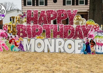 Happy Birthday Monroe Yard Card Queen Alexandria