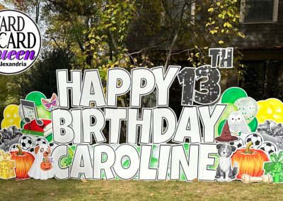 Happy Birthday Caroline Yard Card Queen Alexandria
