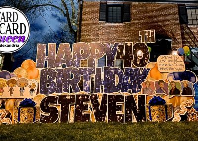 Happy Birthday Steven Yard Card Queen Alexandria