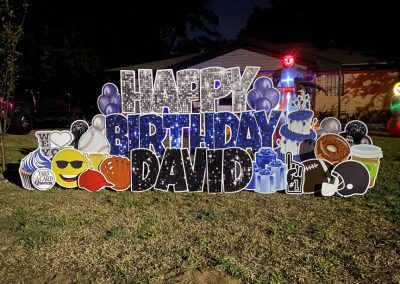 Big Happy Birthday Yard Sign Rental Athens TX