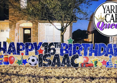 Big Happy Birthday Lawn Sign Rental Bastrop TX