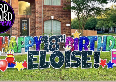 Big Happy Birthday Yard Sign Rental Bastrop, TX