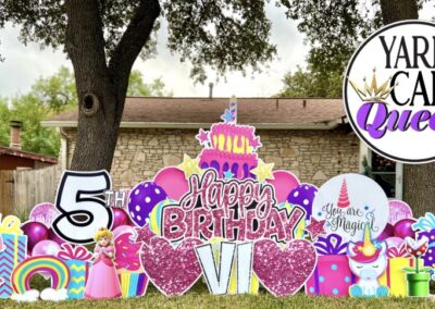 Happy 5th Birthday Yard Sign Rental San Antonio