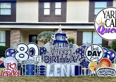Happy 80th Birthday Yard Sign Rental San Antonio, Texas