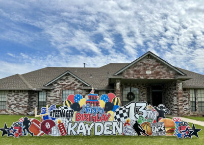 Big Happy 13th Birthday Yard Sign Rental Moore OK