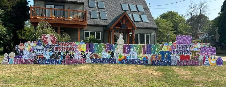 South-Hills-yard-card-queen McMurray PA, South Hills Happy Birthday Yard Signs