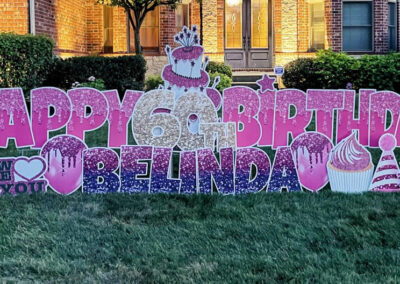 Big Happy Birthday Yard Sign Rental Fishers, Indiana