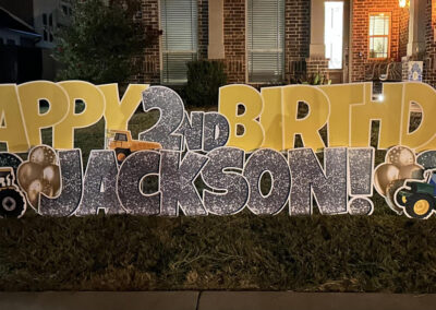 Big Happy Birthday Yard Sign Waxahachie, TX