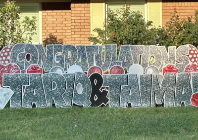 Congrats Engagement Yard Sign Waxahachie, Texas