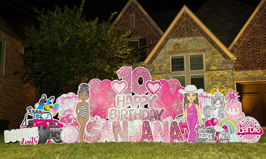 Big Happy Birthday Lawn Sign Greeting McKinney, TX