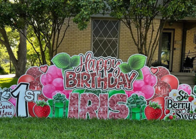 Big Happy Birthday Yard Sign Rental Belton, TX