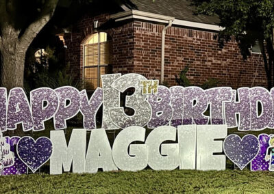 Big Happy Birthday Yard Sign Rental Wylie, Texas