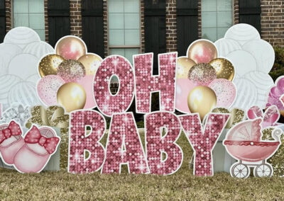 Girl Baby Announcement Yard Sign Wylie
