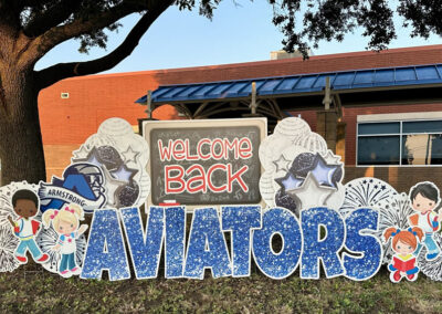 Welcome Back Yard Sign Rental Wylie, TX