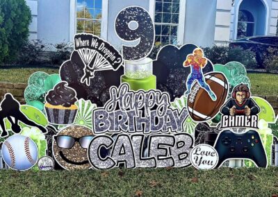 Football Birthday Yard Sign McKinney